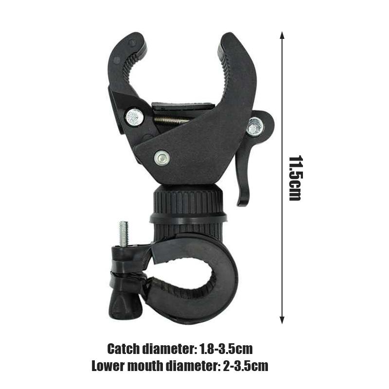 360 Degree Rotating Bike Bicycle Handlebar Led Flashlight Mount Clip Holder