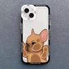 Cute Pug Dog French Bulldog Phone Case For iPhone 16 15 14 13 12 11 Pro Max XS X XR 7 8 SE Kawaii Clear Shockproof Lover Cover