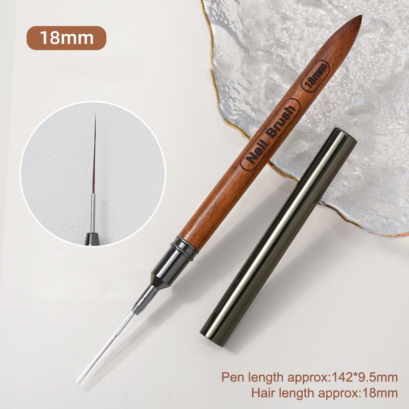 6/9/12/15/18Mm Nail Liner Brush Drawing Lines Stripe Painting Flower Pen Nail Art Manicure Sandalwood Handle