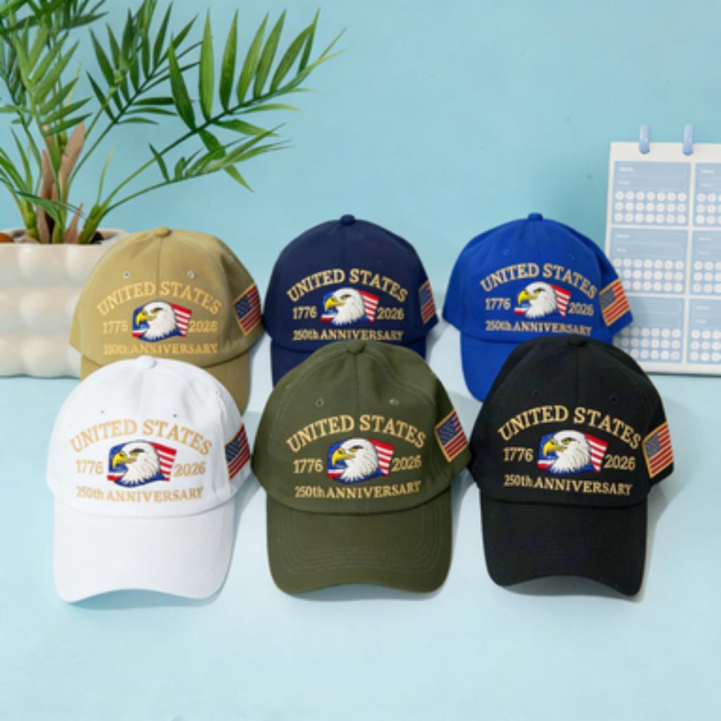 American Flag Eagle Embroidered Baseball Cap Classic Sun Protection Trucker Hat for Women Outdoor Sports Daily Wear
