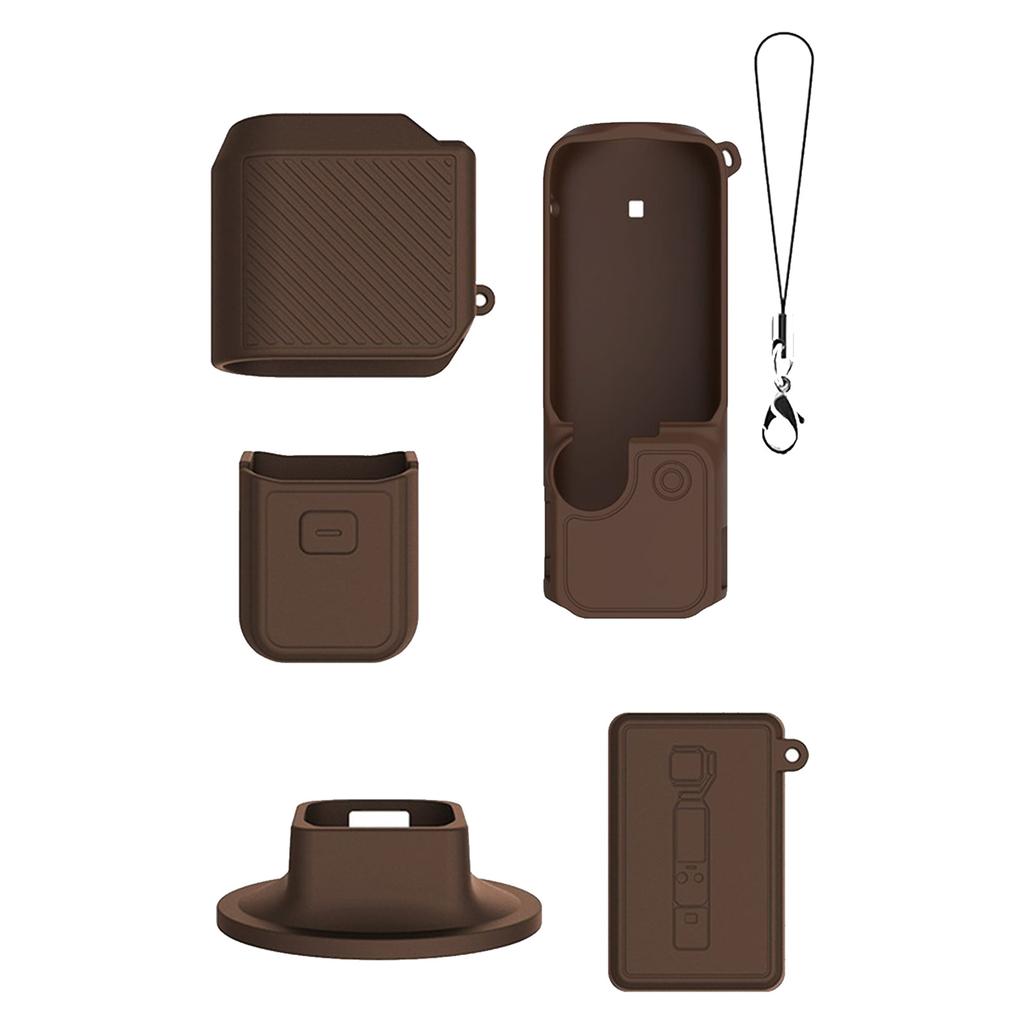 Premium Silicone Shell For Pocket 4 Compactly Camera Features AntiDrop Rope Dustproof Design for Freeing Hands Recording