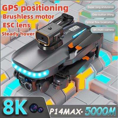 New P14 Mini Drone 4k Profesional 8K HD Camera Obstacle Avoidance Aerial Photography Optical Flow Foldable Quadcopter Gifts Toys
