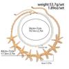 Großer Seestern Imitation Perlen Choker Halskette für Damen Boho Ozean Serie Metallkette Halskette Sommer Strandparty Schmuck Geschenk