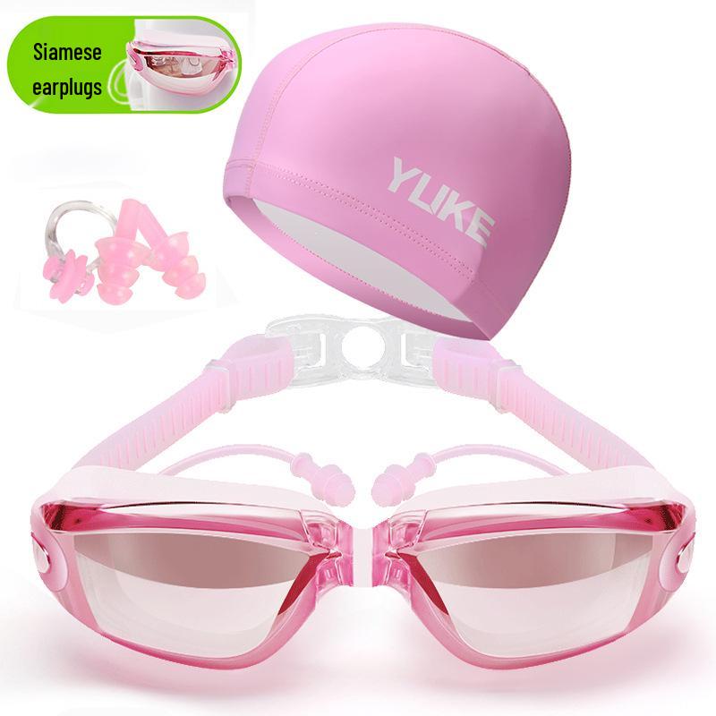 

Yuke High-Definition Anti-Fog Prescription Swimming Goggles with Earplugs for Men and Women.