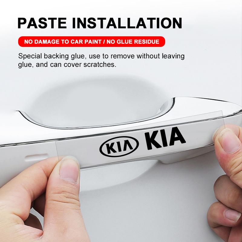 4pcs Fashion Car Styling Door Handle Stickers Tire Rear View Mirror Decals For Kia Rio Ceed Sportage Cerato Soul Sorento K2 K5 Flip Car Accessories