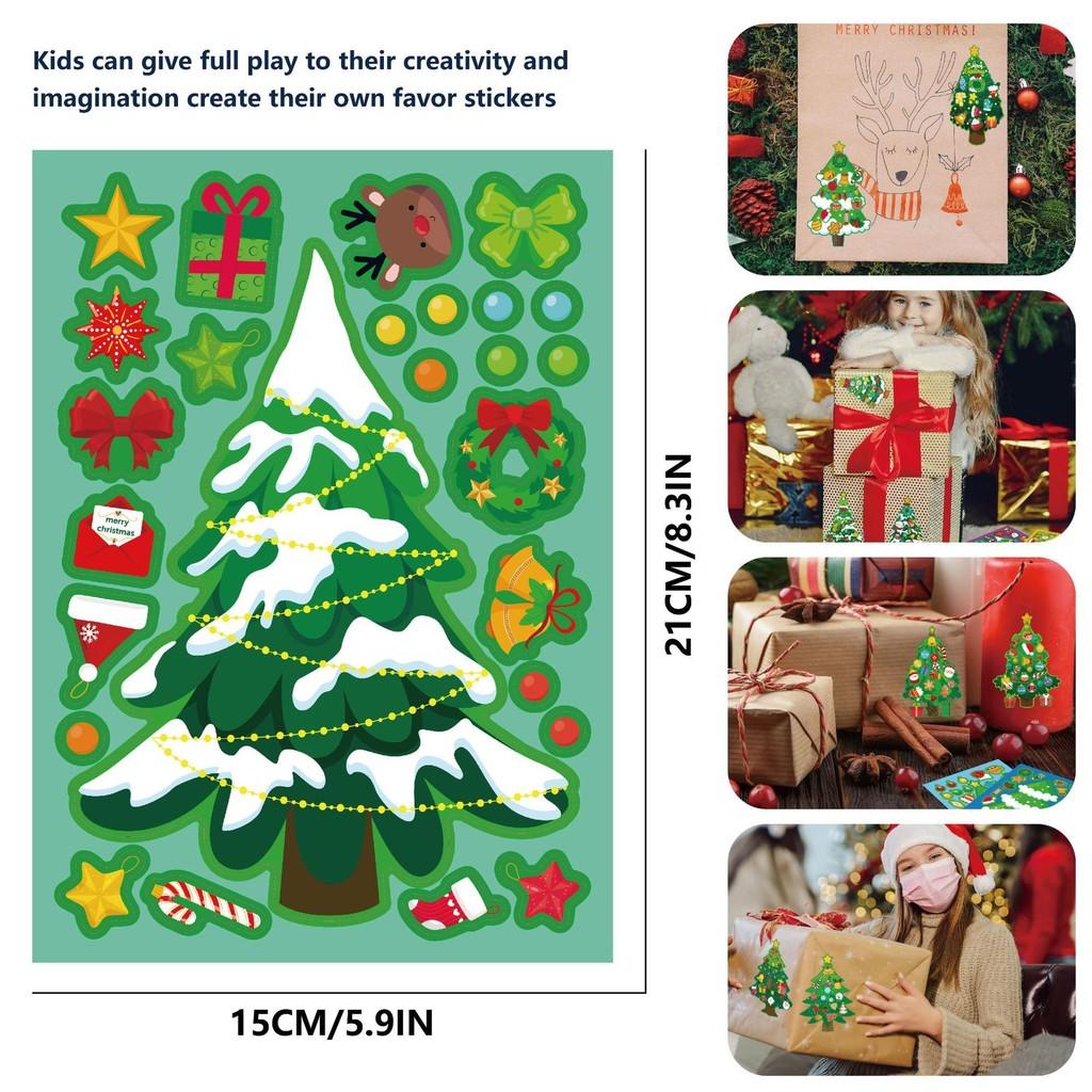 Whimsical And Fun Cartoon Christmas Tree Stickers For Kids Family Interactive Holiday Activity