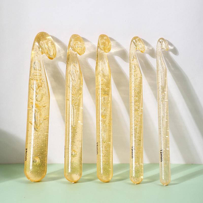 Häkelnadeln Häkelnadeln für Garn Transparente Kristall Strickwaren für Teppiche Schals Schal Puppenherstellung