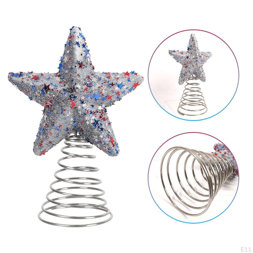 Christmas Tree Topper Decoration Romantic Unique Star Treetop Xmas Decor for Cafe