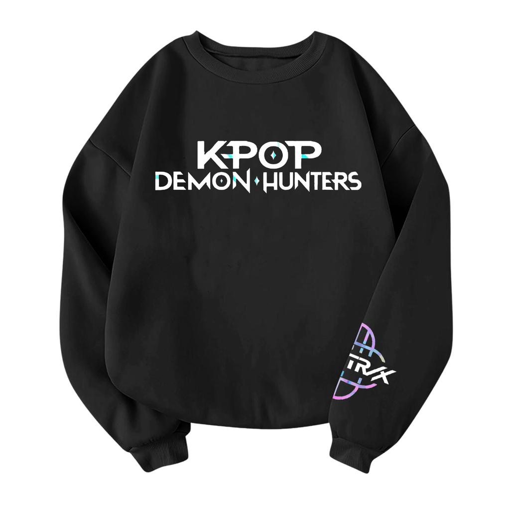 Children's Fashionable Lightweight Long-sleeved Round Neck Pullover With Pockets Printed Pullover