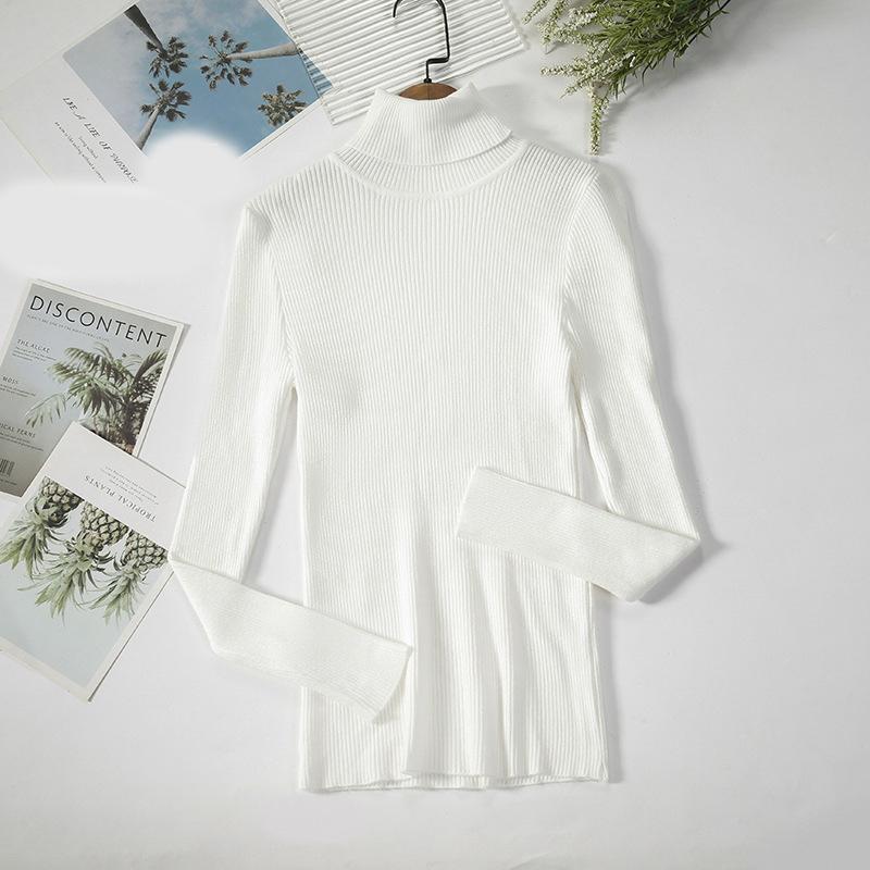 Dámské svetry s rolákem Pletené měkké svetry Kašmírové svetry Základní jednobarevné měkké svetry Dámské Podzim Zima Běžné Top