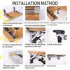 2PCS Sturdy Steel Folding Shelf Brackets Wall-Mounted Design for Workbench Table, Table Shelves Angle Bracket Home Hardware