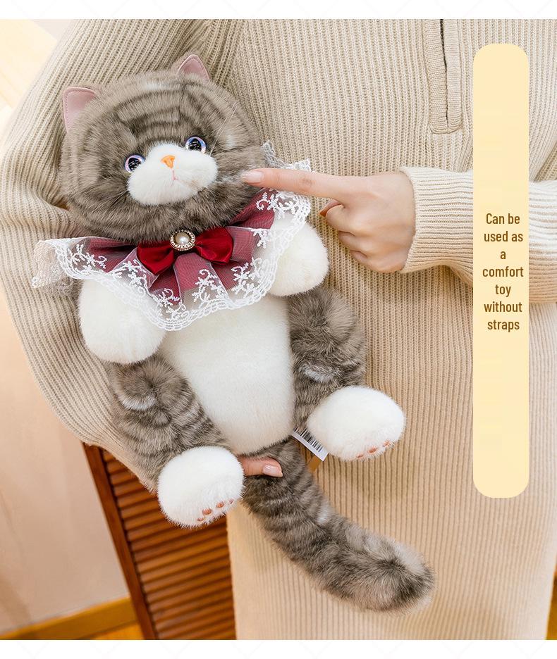 Plush Cat Backpack Doll - Cute Toy Gift for Girls