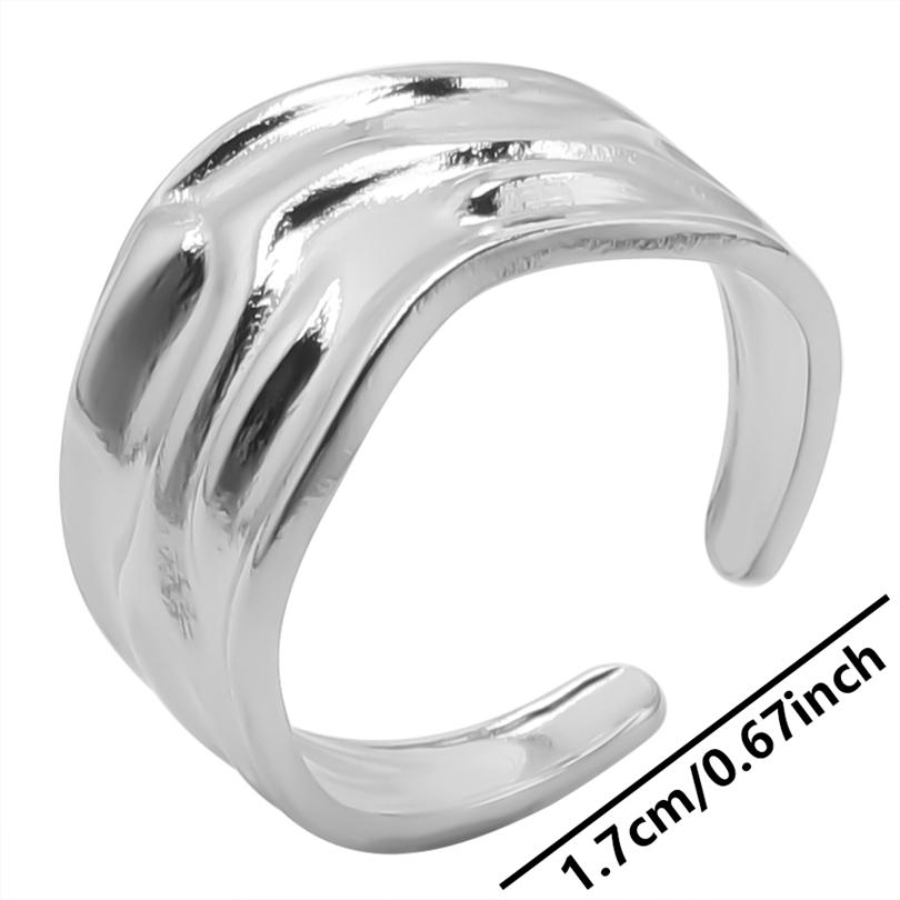 1pcs Crown Heart Shell Charm Ring Two/Three Layered Adjustable Stainless Steel Rings For Women Men Accessories Vintage Jewelry