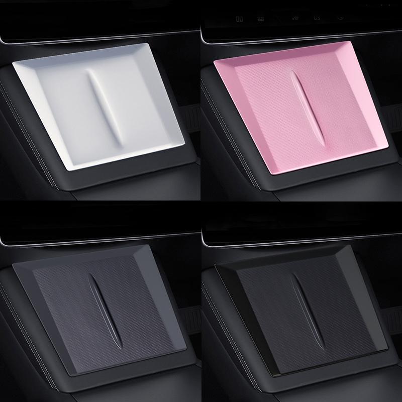 1pc Car Center Console Wireless Charging Pad Center Console Anti Slip Silicone Mat For Phone Charger Area Car Accessories