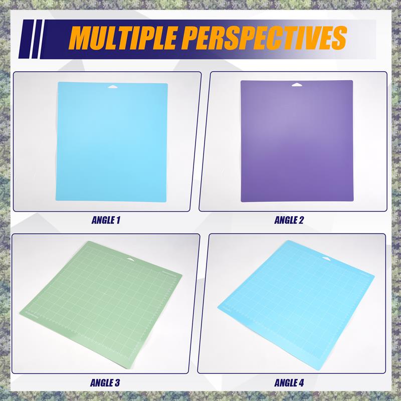 WON Cutting Mats For Cricut Maker/Maker 3/Explore 3/ Air 2/Air, 6 Pack(12X12 Inch, Standard Grip/Light Grip/Strong Grip)