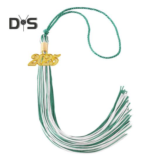 

Выпускная кисточка 2025 года 9-дюймовая кисточка с подвеской 2025 года Стандартная кисточка Памятный подарок для выпускных церемоний Фотографии зелёный/белый