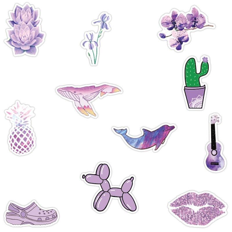 buy 50pcs cartoon vsco girl stickers purple kawaii fridge guitar phone laptop travel luggage graffiti waterproof stickers kids toys at affordable prices free shipping real reviews with photos joom