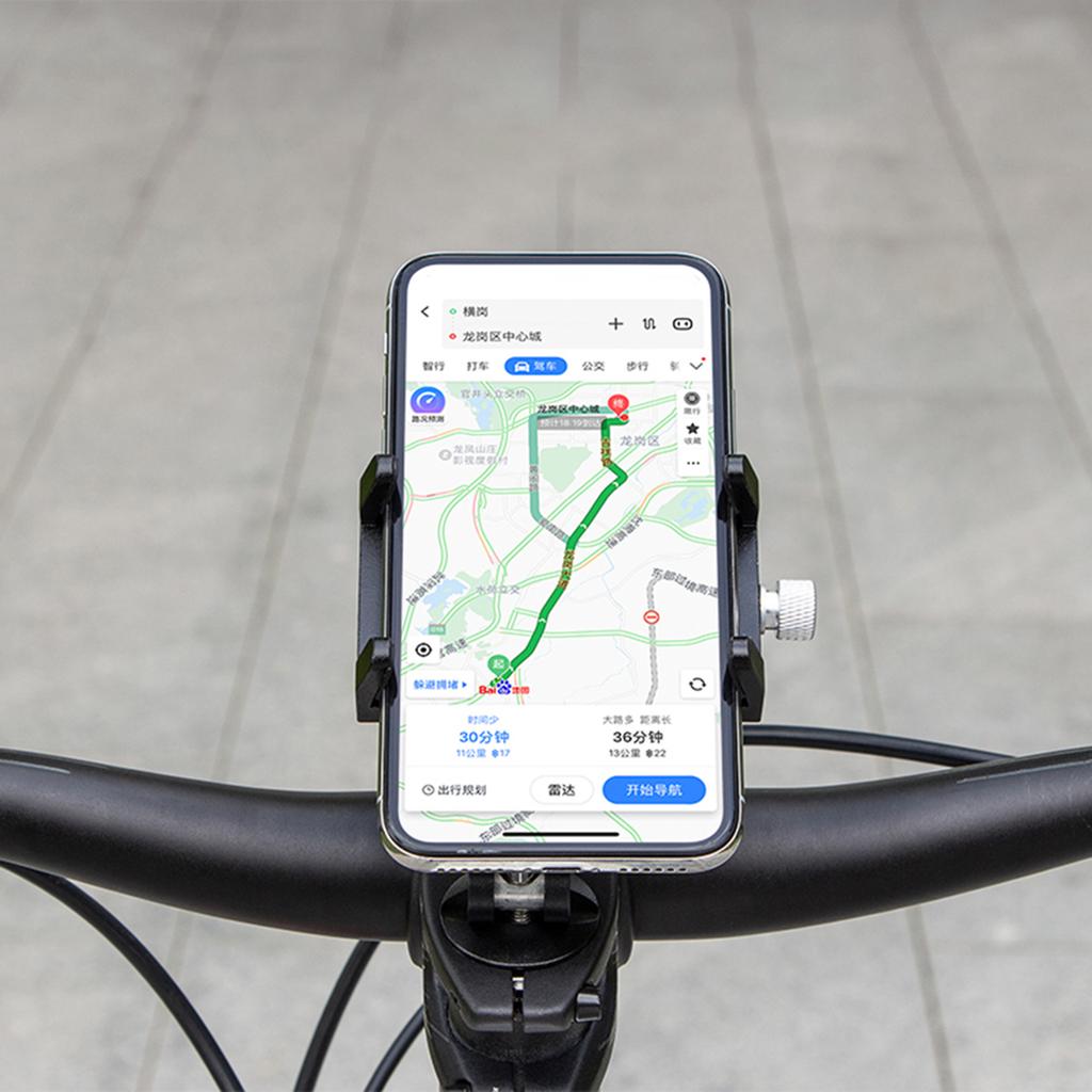 Bike Stem Phone Mount Anti slip Adjustable Aluminum Bicycle Phone Holder for 3.7 7.2In Mobile Phones