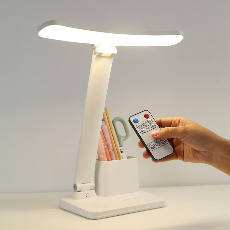 LED stolní lampa 3 úrovně stmívatelné dotykové noční světlo USB dobíjecí ochrana očí skládací stolní lampa pro noční stolek v ložnici