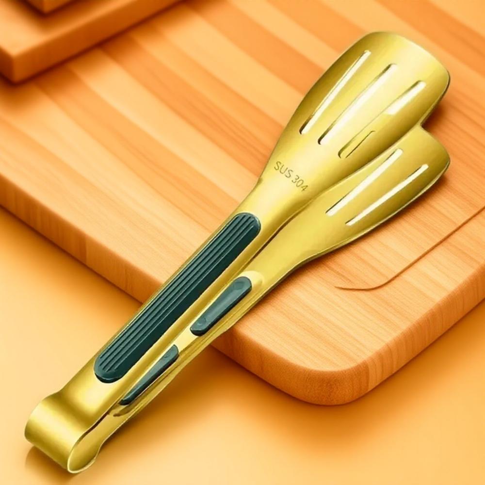 

Stainless Steel Non-Slip Food Tongs Meat Salad Serving BBQ Grill Kitchen Cooking Tools Accessories