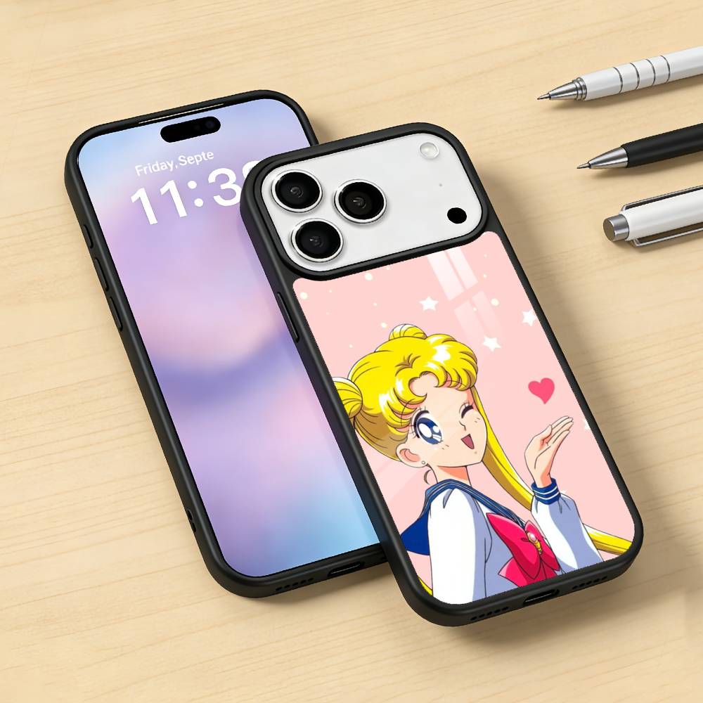 Kawayii cartoon S-Sailor Moon Phone Case For iPhone17,16,15,14,13,12,Pro,Max,Magnetic For Magsafe Wireless Charging