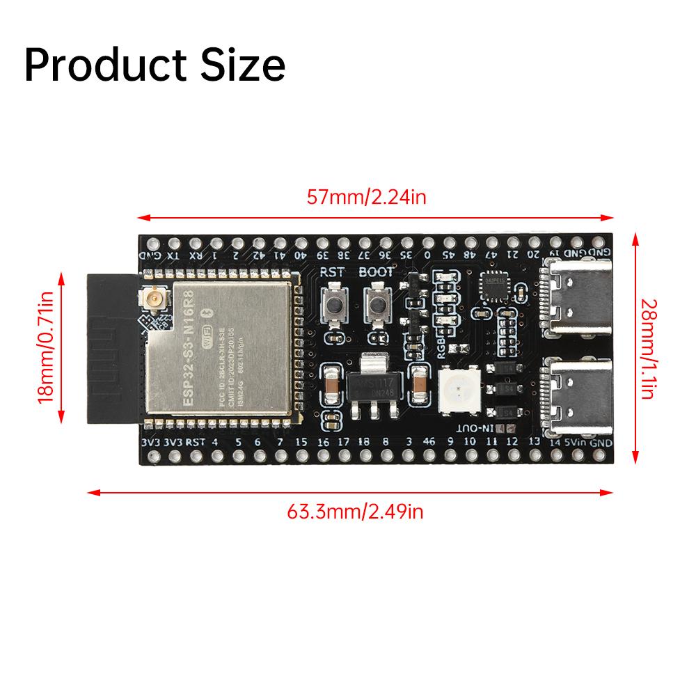 Esp32-S3 Wifi Bt Development Board Onboard Esp32 S3 N16R8 N8R2 Module With Antenna Base