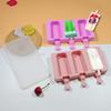 Food Grade Silicone Ice Cream Mold, Pop Cube, Popsicle with Sticks, Dessert DIY, Magnum Cake Maker, 3 Holes