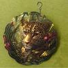 10 Inch Metal Leopard Wind Spinner Outdoor Garden Decor Hanging Wind Chime for Patio Yard 360 Rotating Hook Vibrant