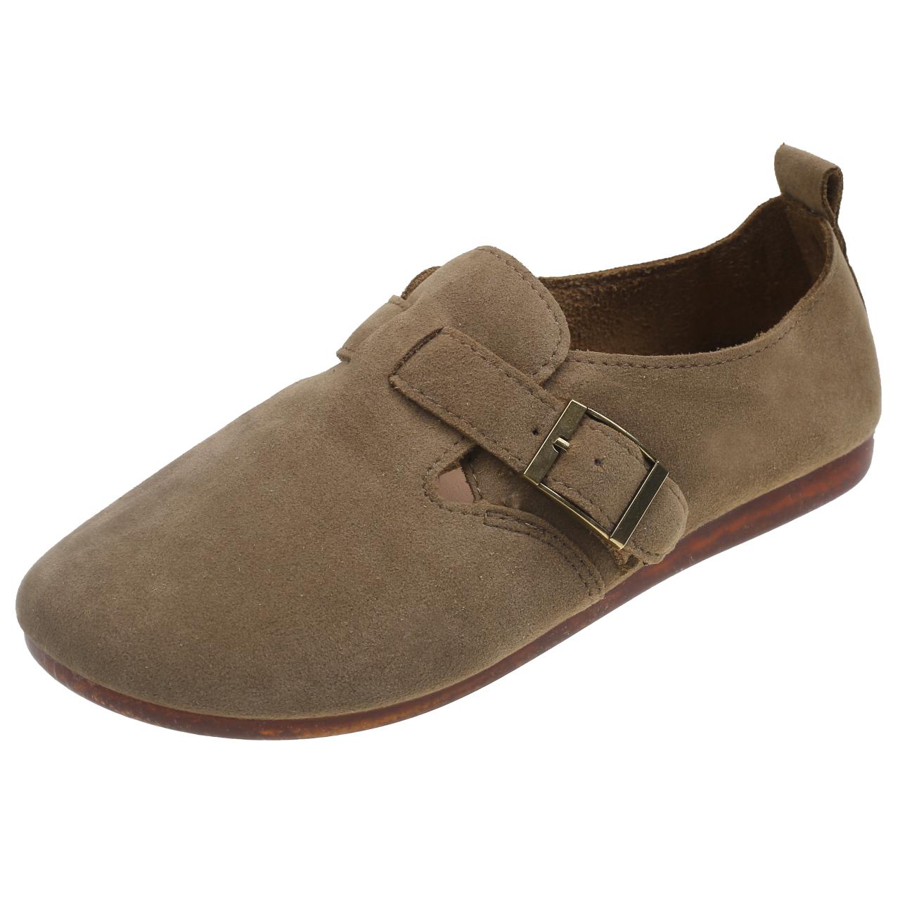 

2024 новые женские туфли Sen series хаки плоские туфли французские ретро-тонкие туфли Lefu туфли бокен матовые осень и зима 40