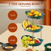 Fruit Bowl for Kitchen Counter 3 Tier Acrylic Fruit Basket with Serving Bowls and Metal Stand Tiered Serving Bowls for