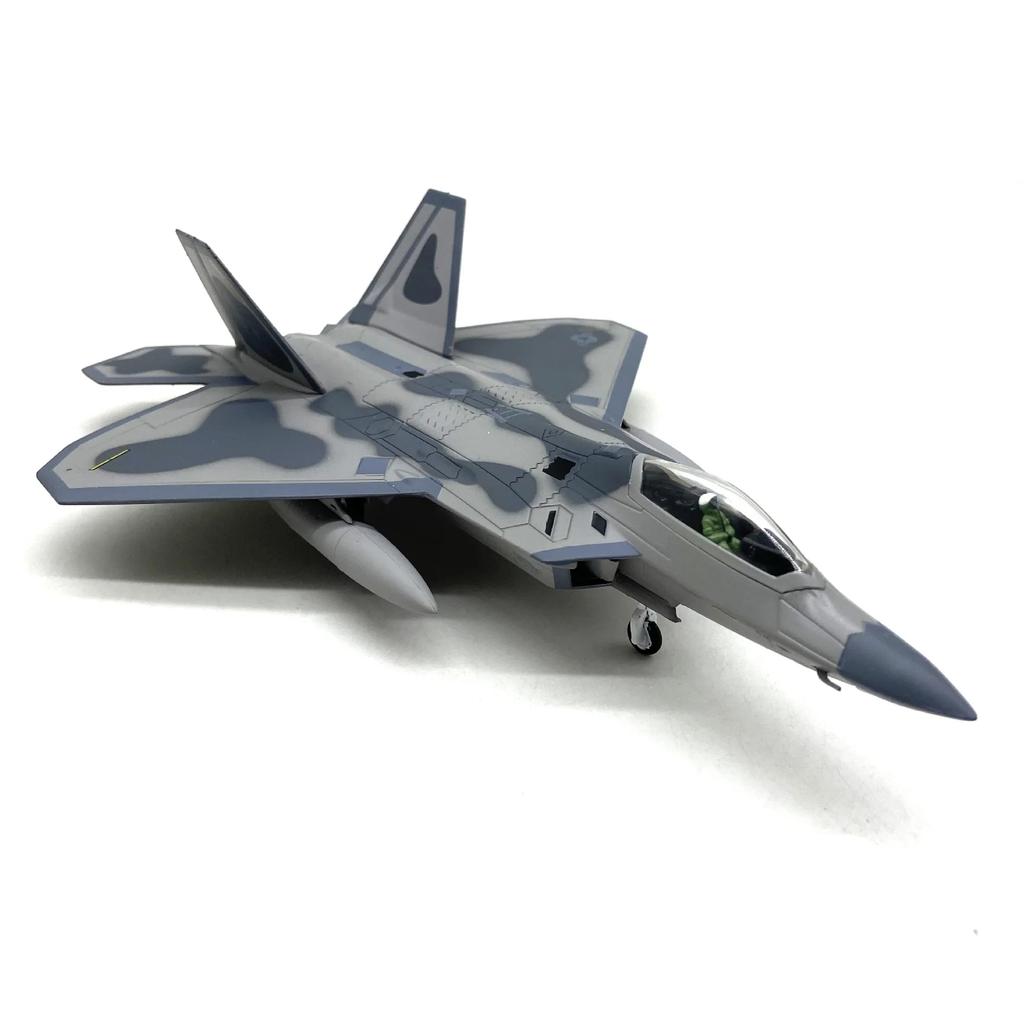 1/100 Scale F-22 Raptor Fighter Alloy Plane Metal Fighter Jet Model Diecast Military Aircraft Model Plane Decor Collection