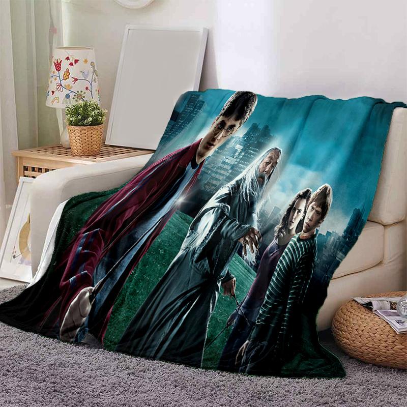 

Harry Potter and the Deathly Hallows Part 2 Poster PrintPrint Blanket, Soft Blanket For Sofa Office Bed And Travelling Daughter Birthday Gif 130cm×150cm（50in×60in）