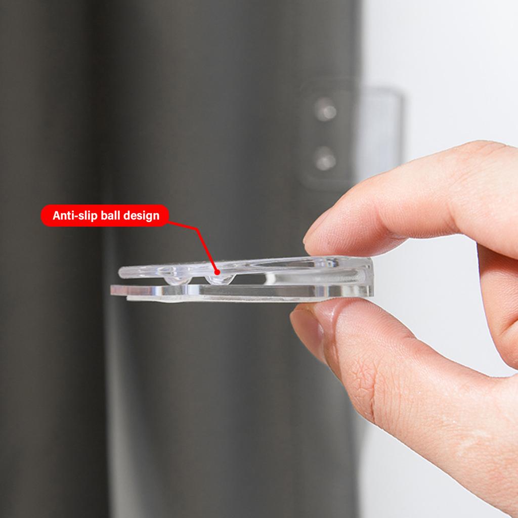 2/4/8Pcs Clear Shower Liners Curtain Clip Windproof Self Adhesive Shower Splash Guard Holder Clamps Bathroom Accessories