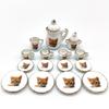 15Pcs Desk Top Mini Doll House Accessories Ceramic 7 Styles China Tea Cup Pocket Tea Set For Dollhouse Decor Kids Pretend Play