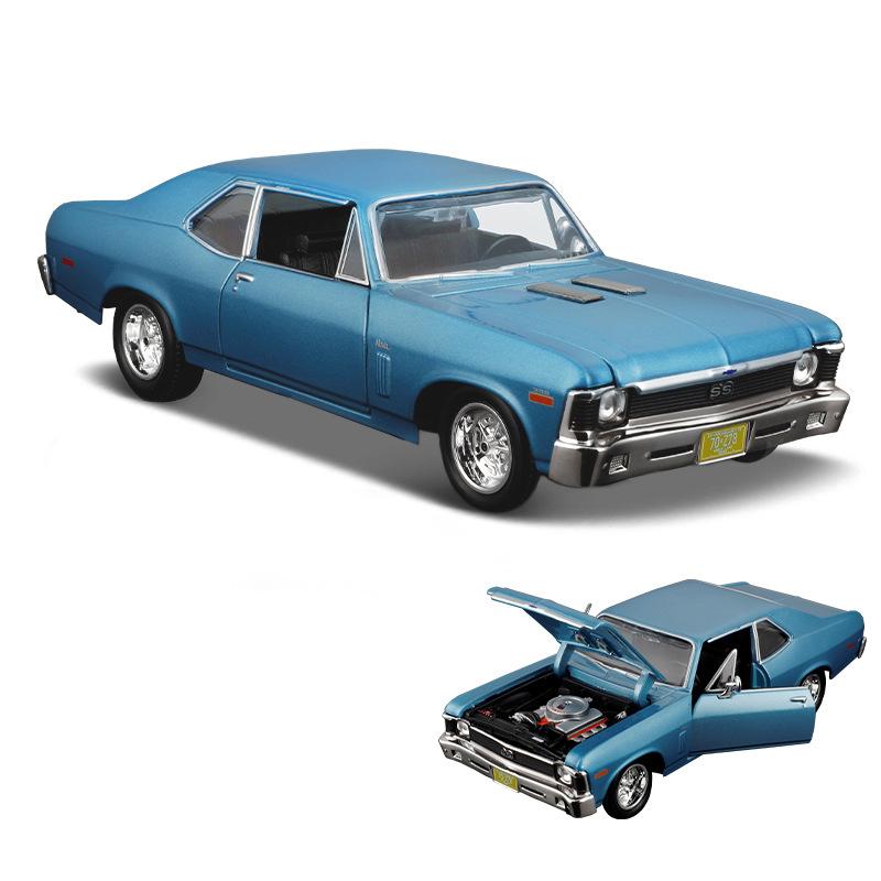 

Maisto 1:24 Chevrolet Nova SS 1970 Alloy Classic Retro Sports Car Model Diecast Metal Track Racing Vehicles Car Model Kids Gifts