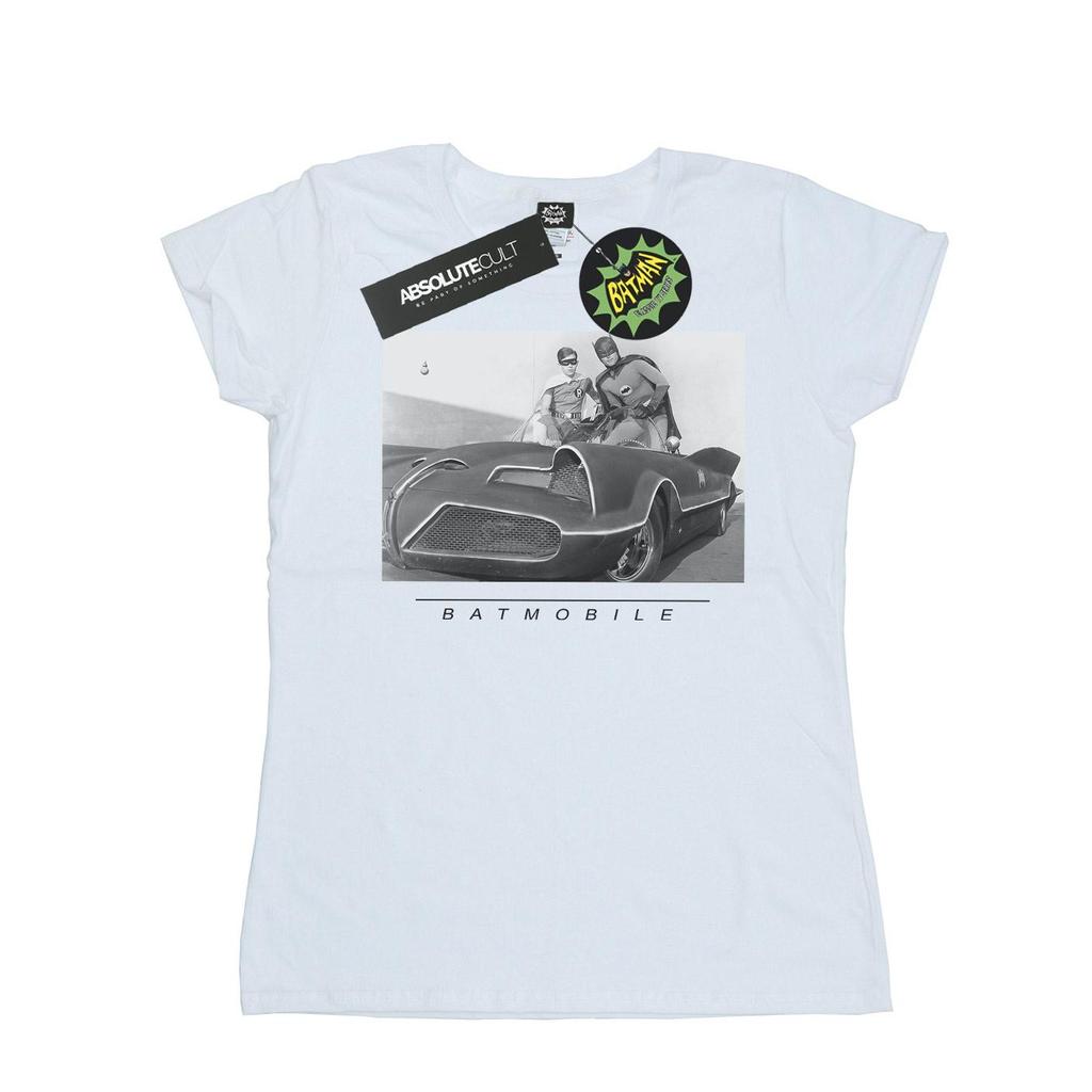 DC Comics Womens/Ladies Batman TV Series Batmobile Cotton T-Shirt