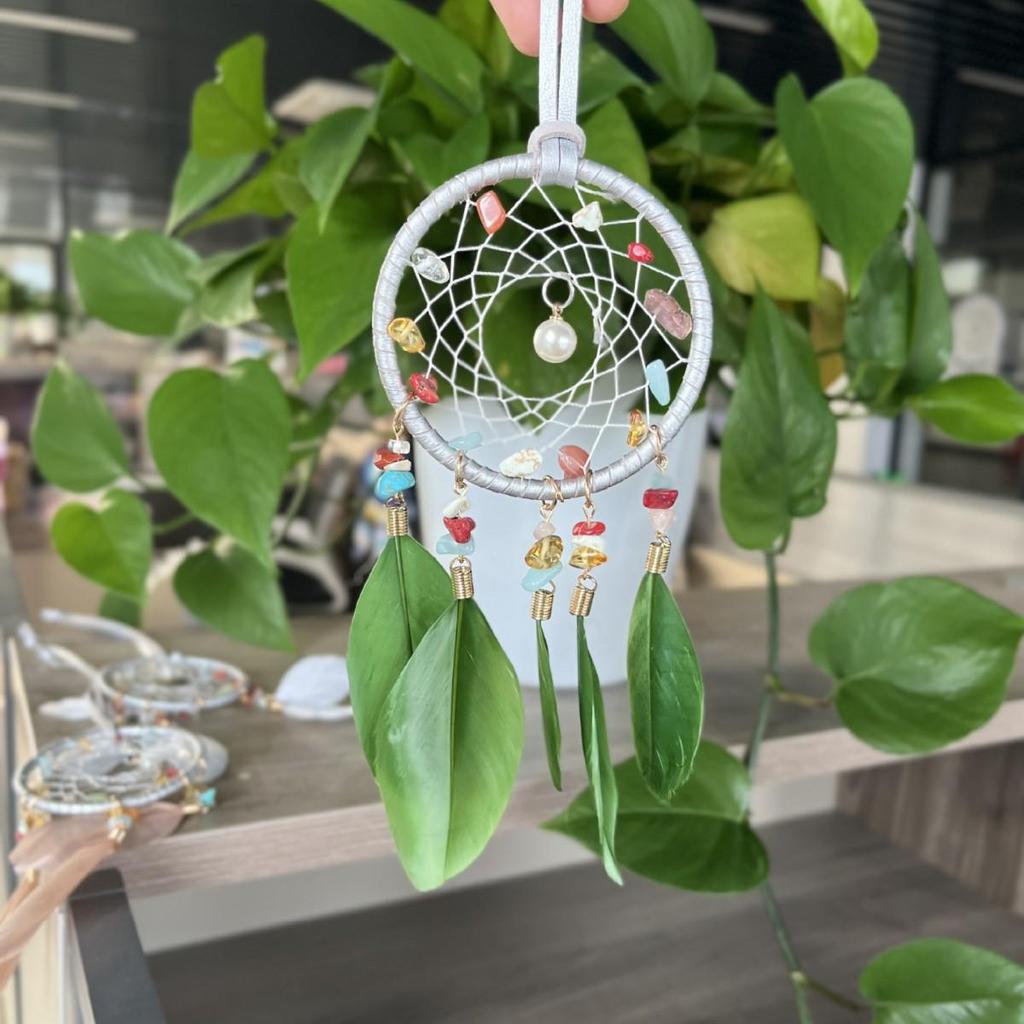 Creative Chicken Feather Dream Catcher for Car, Home, and Bedroom Wall Decoration