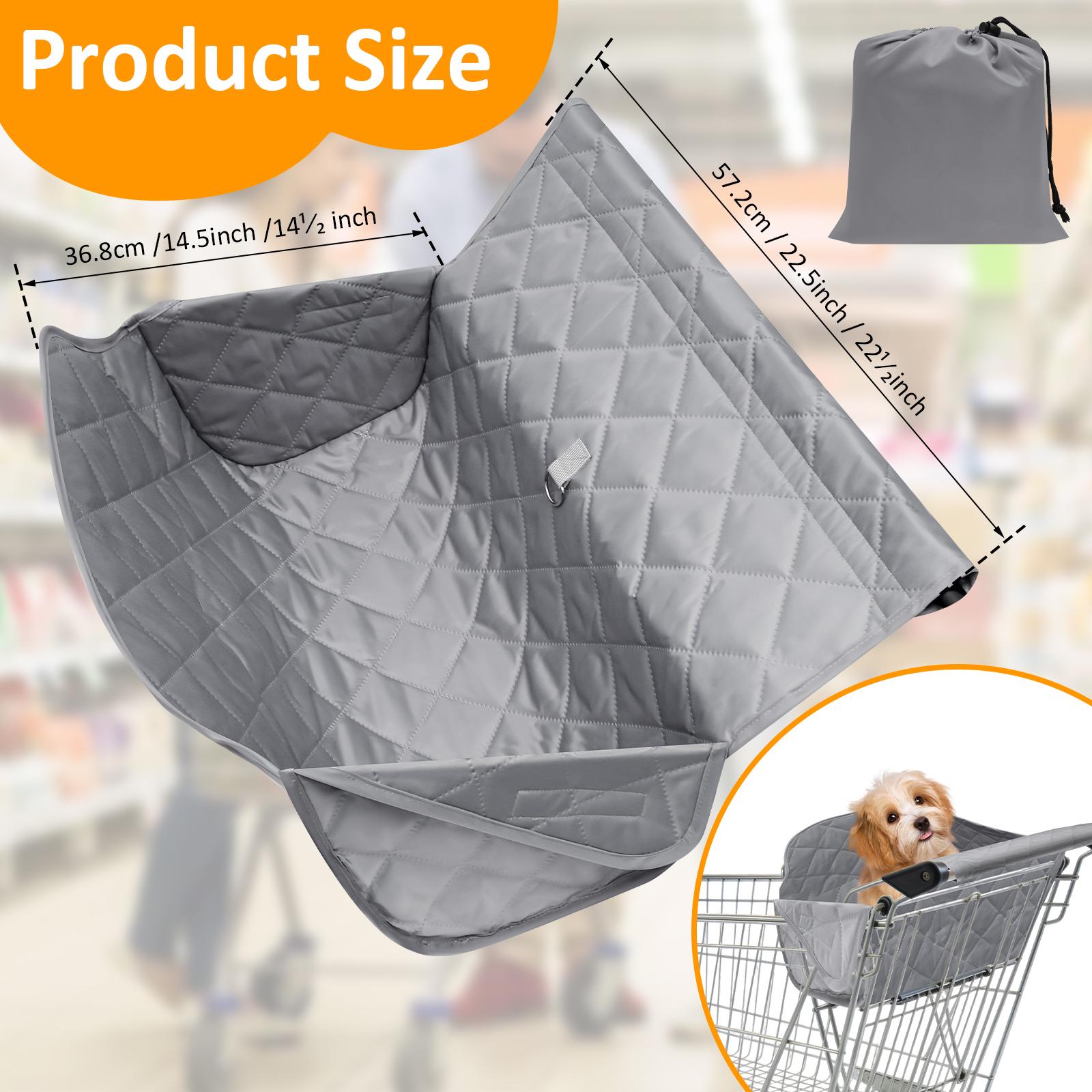 

Pet Shopping Cart Cover Polyester Dog Grocery Cart Cover with Storage Bag Portable Pet Supplies Accessories for Outdoor Travel