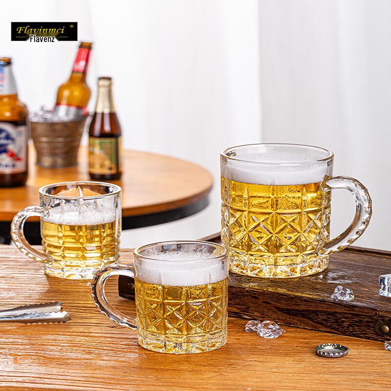 Flavintz Large Handled Glass Mug