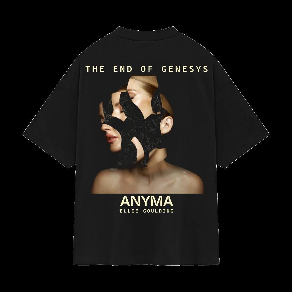 Anyma ADAM X T-Shirt Herren T-Shirts Rundhals Schweißabsorbierend Lässig Sportlich 100% Baumwolle Locker Unisex Tee Übergroß Grafik-T-Shirts