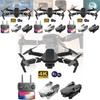 E88 Pro 4k Dual Camera Foldable Drone Remote Control Quadcopters With Handheld Gift Box