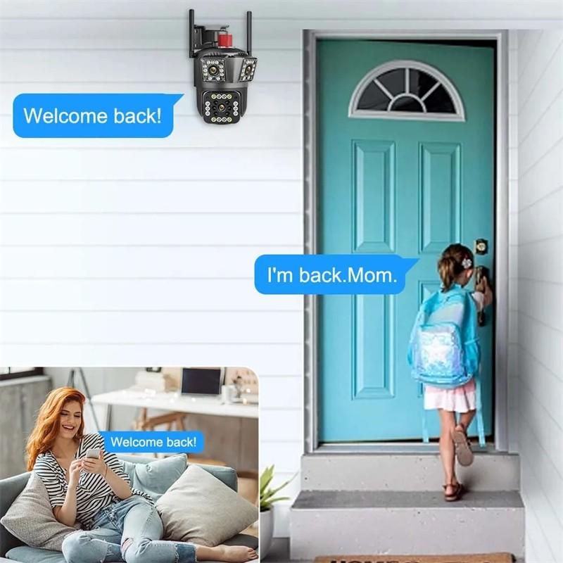 True 500W 2592X1944P Three Lens Super HD WiFi Camera Wireless Outdoor 10X Zoom Security Protection Surveillance Cameras Auto Tracking P2P CCTV PTZ Cam