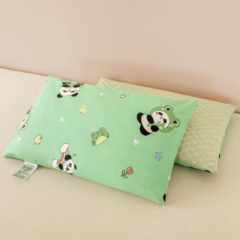 Double-Sided Children s Cartoon Bean Pillow – All Cotton, High Elasticity 30x50cm Single Pillowcase