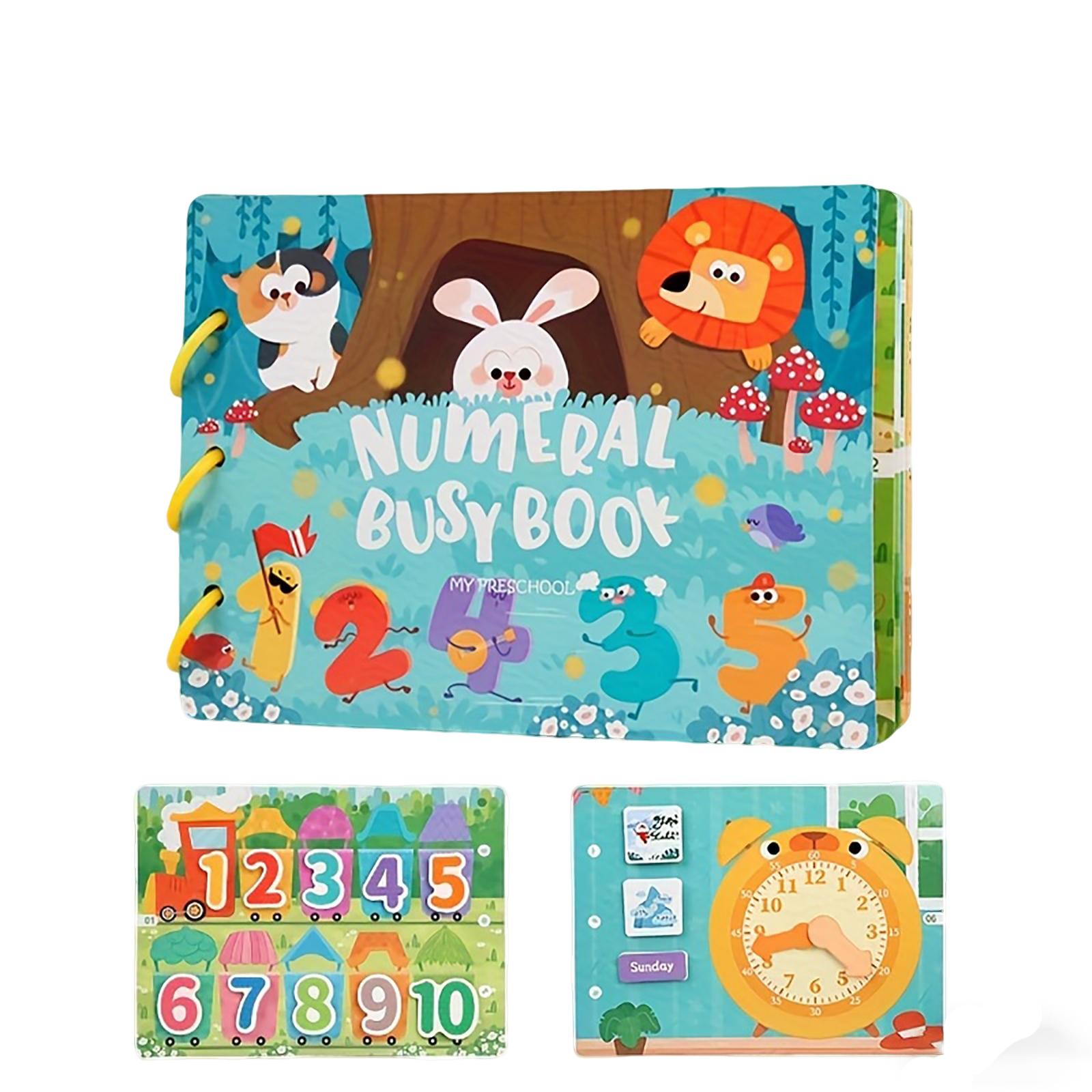 

Quiet Book Children s Enlightenment Sticker General Knowledge Puzzzle Book Toy One Size