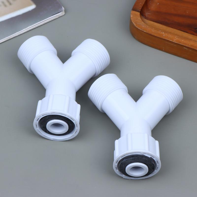1/2/3Pcs Dishwasher Washing Machine Y Tee Connector Adapter Double Inlet Junction Split Pipe Connection Three-Way Adapter