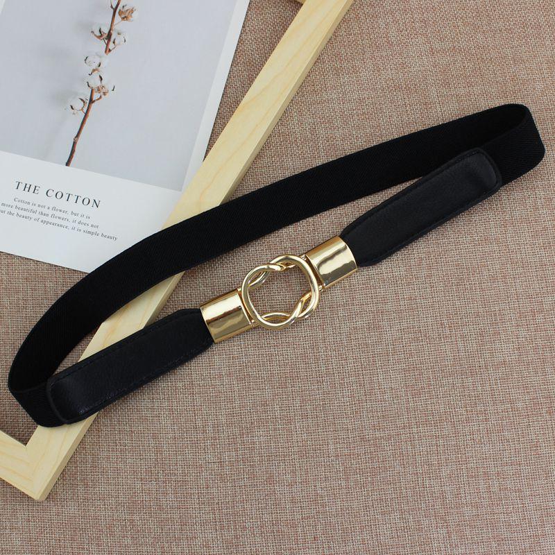 Women Leather Dress Decoration Fashion Casual Wild Neutral Soft Simple Double Loop Buckle Belt