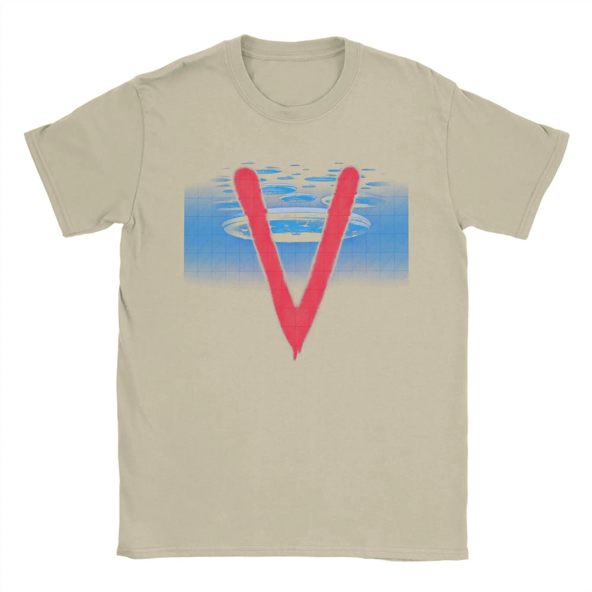 

Men s T-Shirt V TV Series 80s Sci Fi Show Vintage Cotton Tee Shirt Short Sleeve T Shirt Round Neck Clothing 3XL