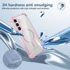For Samsung Galaxy S23 FE Magnetic Case TPU+PC Clear Phone Cover with Thickened Corners