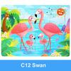 15*11cm Montessori Wooden 3D Puzzle Cartoon Animal Intelligence Jigsaw Game Early Learning Educational Toys For Children