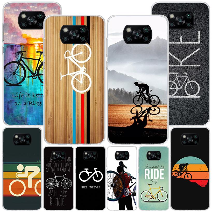 Bicycle Bike Sport Phone Case For Xiaomi Poco X7 X6 X5 Pro F7 Ultra Redmi 15C 15 13C 13 12C 12 10 10A 10C 9 9A 9C 9T Cover Poco